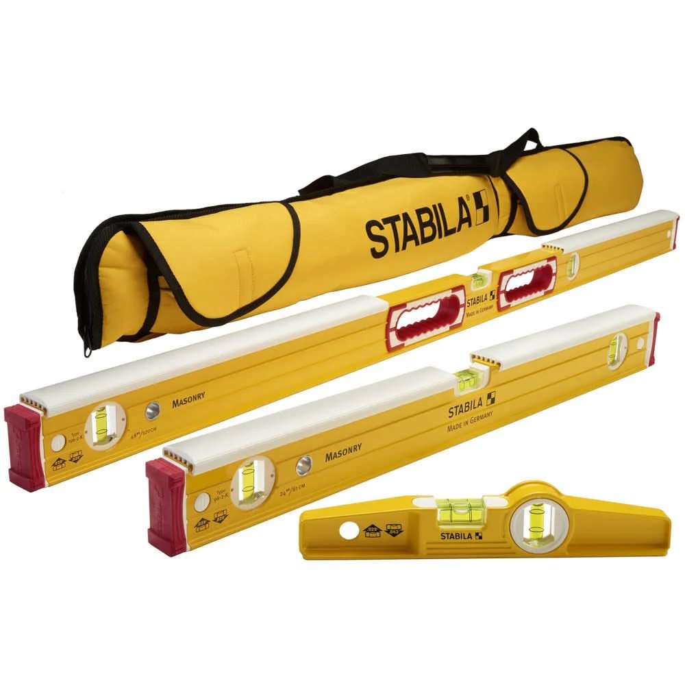 Stabila Masonry 3 Level Tool Set